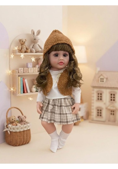 Emzikli Sevimli %100 Et Bebek - 50 Cm Konuşan Gerçekçi Oyun Arkadaşı İnteraktif Eğitici Oyuncak 46984536
