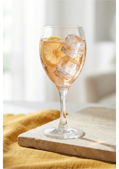 Lav Empire Cam Goblet 6'lı 455 ml Ayaklı (Şarap Kadehi , Kokteyl Bardağı)