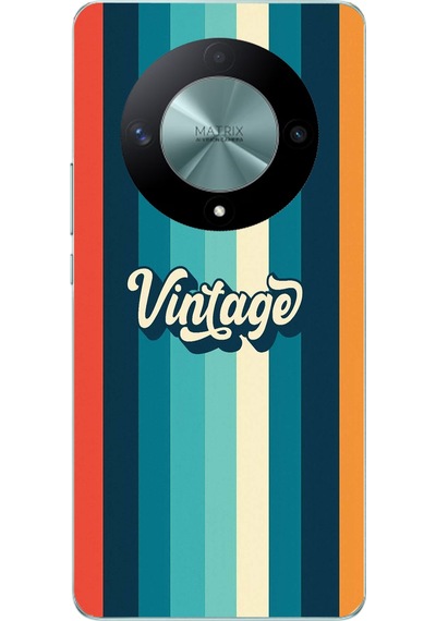 Honor X9b Uyumlu Vintage Baskılı Silikon Kılıf Renkli