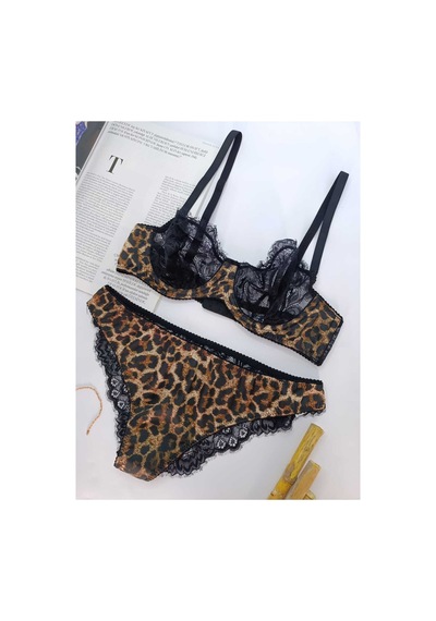 La Linaa Leopard Dantelli Balenli Kapsız Külotlu Sütyen Takım Çok Renkli - 674577296 Çok Renkli La Linaa Leopard Dantelli Balenli Kapsız Külotlu Sütyen Takım Çok Renkli - 674577296 Çok Renkli