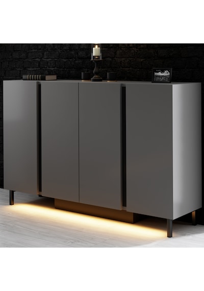 Paris Siyah Demir Ayaklı Rgb Led Işık Sistemli Antrasit Konsol Antrasit - Siyah Paris Siyah Demir Ayaklı Rgb Led Işık Sistemli Antrasit Konsol Antrasit - Siyah