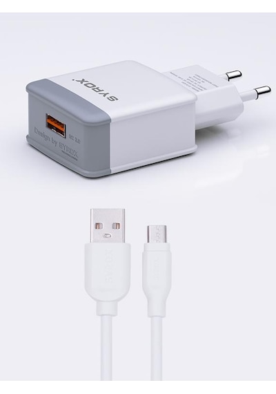 Syrox Note 4-5 - S6-S7 Quıck Charging Set - 3.0 MaH Micro - USB 3.0