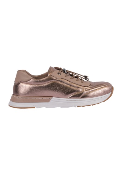 Napa Shoes Hakiki Deri Hızlı Bağcıklı Ortopedik Taban Spor Ayakkabı Napa-383 Bronz