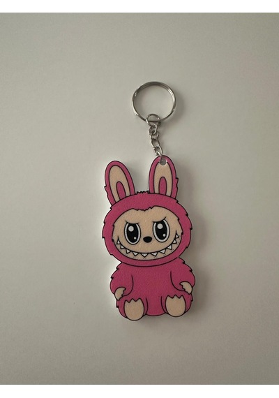 Lavubu Anahtarlık Sevimli Canavar Serisi 8cm Pembe