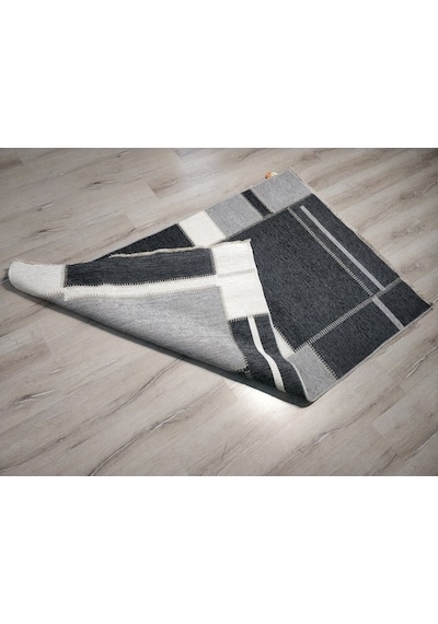 Eko Halı Noakilim Nk08 Gri Antrasit Çift Taraflı Kilim 115X180 Cm