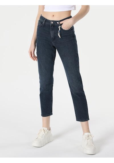 Colin's 891 Maya Slim Fit Orta Bel Daralan Paça Koyu Mavi Kadın Pantolon CL1063496_Q1.V1_DN42504