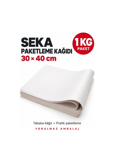 Seka Paketleme Kağıdı 30x40 Cm 1 Kg Beyaz Tabaka Sarım Ve Ambalaj Kağıdı 10