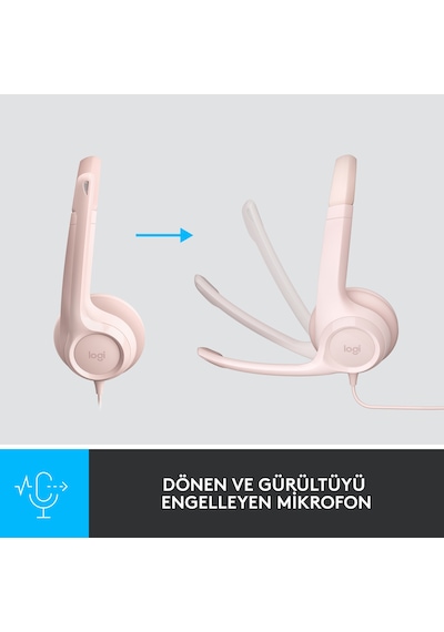 Logitech H390 USB Gürültü Önleyici Mikrofonlu Kulak Üstü Kulaklık