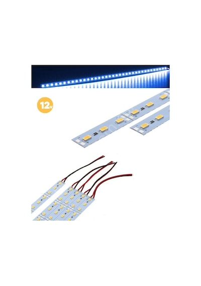 Alüminyum Çubuk Bar Led Mavi Işık 100 Cm 12v 5 Adet