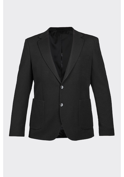 Siyah Casual Slim Fit Bi-stretch Ceket Siyah