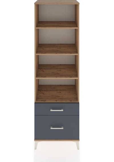 Hyperion Dolap 4 Raflı 2 Çekmeceli 60x44x195 Çam-antrasit Çam