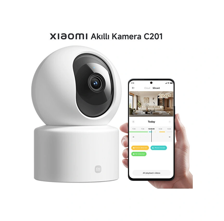 Xiaomi Smart Camera C201 Full HD 1080p Akıllı Güvenlik Kamerası (Xiaomi Türkiye Garantili)