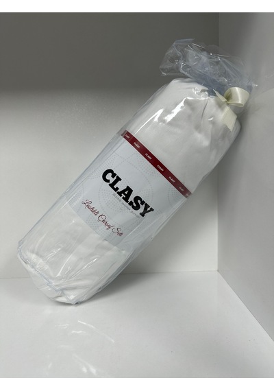 Clasy Ranforce Lastikli Çarşaf Seti Çift Kişilik Düz Beyaz Çok Renkli