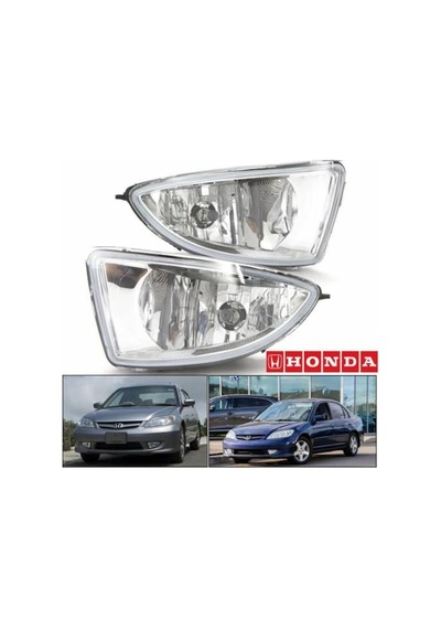 Enva Honda Civic Vtec Sağ + Sol Ön Sis Fari Sis Lambasi Seti 2004-2006