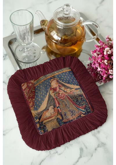 Ortaçağ Saray Şıklığı Saçaklı Sunum Peçetesi-lady Temalı Klasik Bordo Bardak Altlığı Mendil Pastel Sisli Pembe Ortaçağ Saray Şıklığı Saçaklı Sunum Peçetesi-lady Temalı Klasik Bordo Bardak Altlığı Mendil Pastel Sisli Pembe