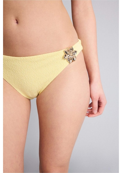 Defacto Regular Fıt Krinkıl Kumaş Bikini Alt G9299ax26smyl118 Sarı-yl118