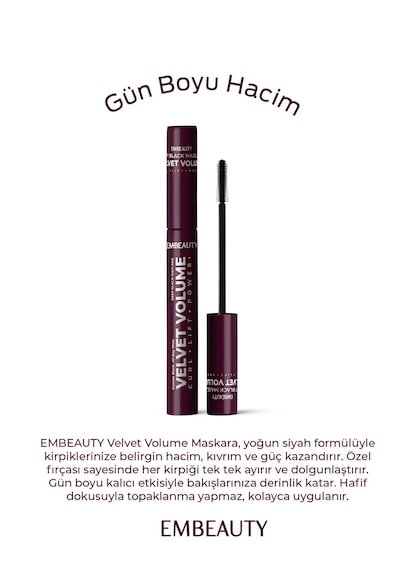 Embeauty Ultra Siyah Dolgunlaştırıcı Maskara Hacim Ve Uzunluk Etkili Siyah