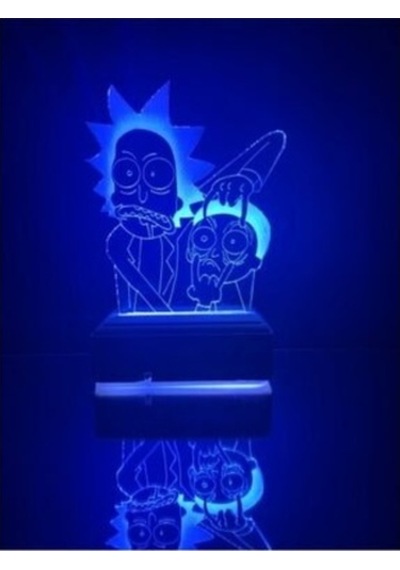 3D Rick And Morty 16 Renk Masa Lambası (462901745)