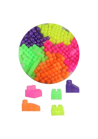 Play Blox 2991 Neon Renkler Mega Blok Seti 133 Parça Pembe Çantalı