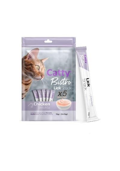 Catty Bistro Tavuklu Kısır Kedi Krema Ödülü 5 X 14 Gr