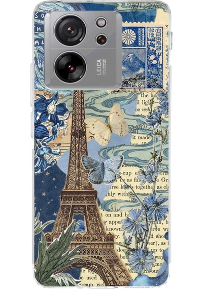 Xiaomi Mi 13t - 13t Pro Uyumlu Paris Ve Eyfel Kulesi Baskılı Silikon Kılıf Renkli