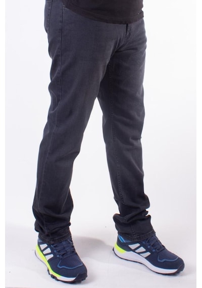 9133-33 Siyah Yüksek Bel Rahat Paça Erkek Jeans Pantolon Siyah