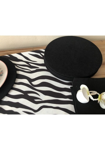 Sofra Sunum Seti Zebra Desenli Çok Renkli