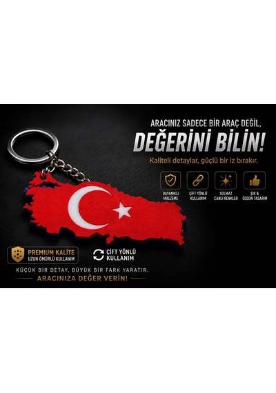 Türkiye Anahtarlık , Türkiye Haritası Araç Anahtarlık - Türkiye Araba Anahtarlığı