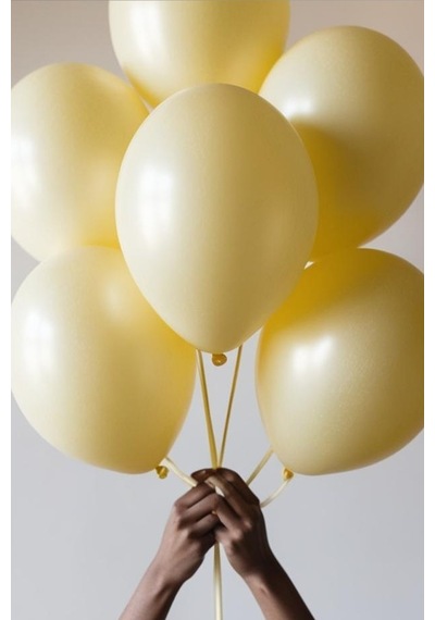 Beysüs Sarı Makaron Balon 20 Adet 12inç