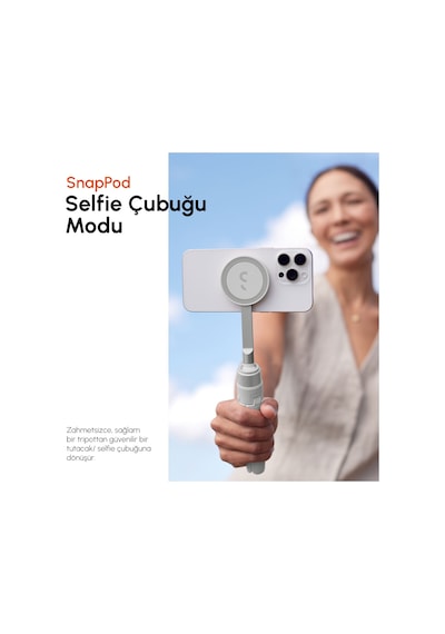 Shiftcam Snapstand Mini Video Selfie Çubuğu & Magsafe Tripod,manyetik Telefon Tutucu, Bej