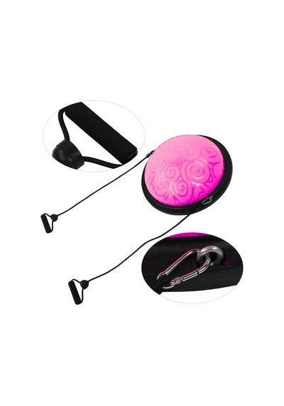 Tırtıklı Trainer Bosu Ball Denge & Egzersiz Topu Pembe Renk Bosu Topu 58 Cm