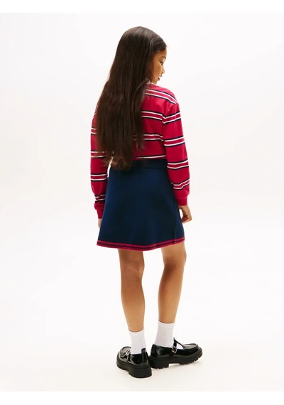 Tommy Hilfiger Varsıty Knıtted Skır, C1g Lacivert Kız Çocuk Etek