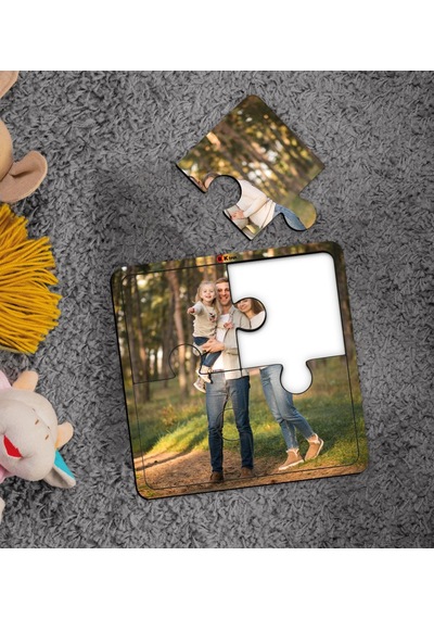 Bk Toys Çocuklar Özel Fotoğraflı Eğitici-Öğretici Ahşap 4 Parça Yapboz