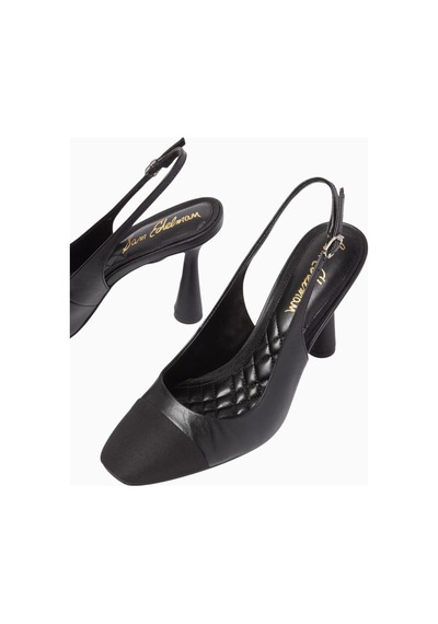 Sam Edelman Essa 95 Siyah Deri-süet Sivri Burun Ayarlanabilir Bantlı Kadın Slingback Topuklu