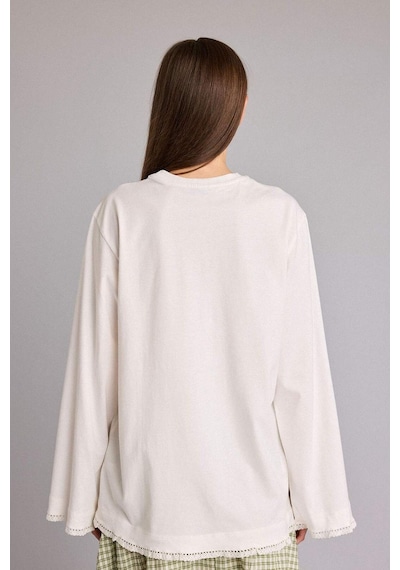 Defacto Relax Fıt Uzun Kollu Ecru Tunik H7727ax26smer105 Ekru-er105