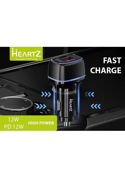 Cr01 Araç Şarj Adaptörü Dual Port Pd Araç Şarjı Yeni Nesil Pd + Standart Usb Ledli A Kalite Araç Şarj Başlık Fast Beyaz