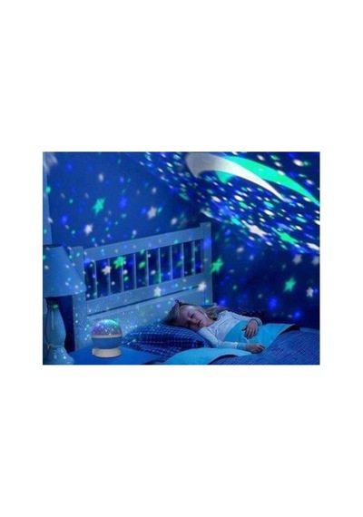 Gece Lambası Masa Lambası Dönen Star Master Projeksiyon Işık Led Lamba Beyaz