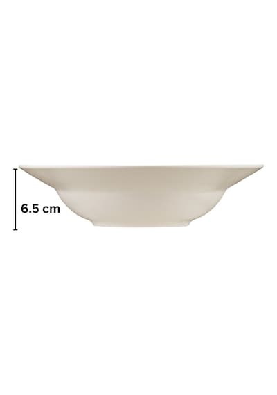 Grandora Şık Makarna Ve Salata Tabağı 26 Cm - Caesar, Greek, Caprese Tasarımlı Büyük Çukur Tabak Beyaz