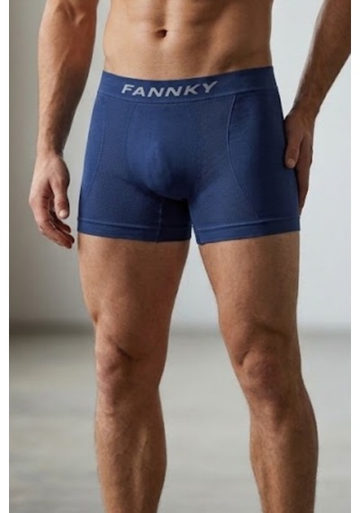 Fit Women Erkek Trend Nefes Alan Relaxed Lacivert Boxer