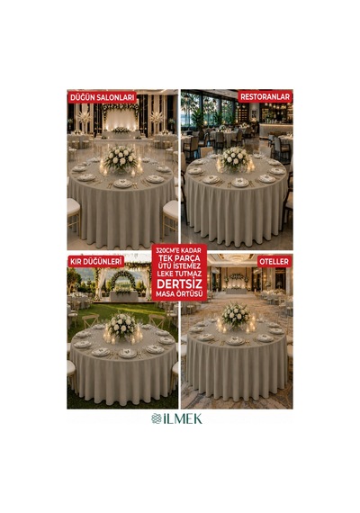 Dertsiz Yuvarlak Masa Örtüsü 280-300-320 Cm Geniş En Dikişsiz Düğün Davet Organizasyon Otel Restoran Çikolata Çikolata Dertsiz Yuvarlak Masa Örtüsü 280-300-320 Cm Geniş En Dikişsiz Düğün Davet Organizasyon Otel Restoran Çikolata Çikolata