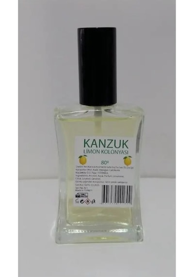 Kanzuk 80 Derece Limon Kolonyası Cam Sprey 100 ML