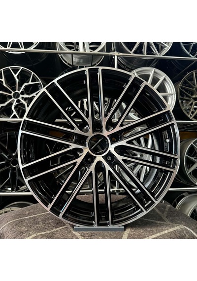 21 İnç 5x130 Porsche Cayenne Taycan Uyumlu Siyah Elmas Kesim Jant