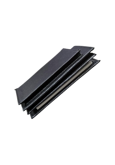 Kalemlikli Not Defteri Cüzdan , Cep Telefonu Bölmeli - Suni Deri -9,5 Cm X 17 Cm Siyah
