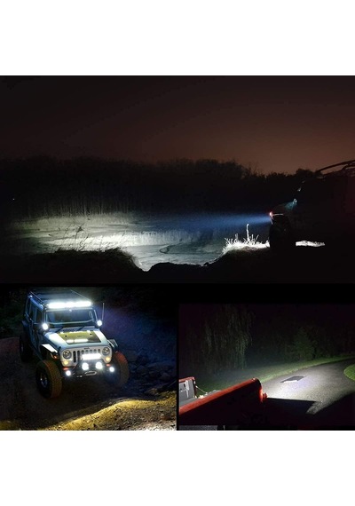 Carub Lamba Çalışma Lambası Mini Off-road Led Işık Projektör 10-30v 27w 9 Led Ip67 Yuvarlak Siyah Br3010506 1 Adet