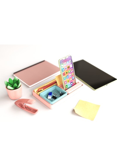 Tıdy Stack - Desk Organizer Modern Tasarımlı Çok Amaçlı Masaüstü Organizer Çok Renkli
