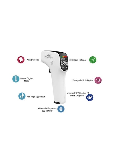 Saubern Baby BNT9608 Temassız Vücut ve Alından Ateş Ölçer