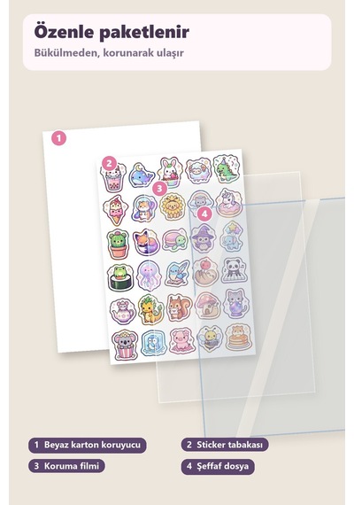 30 Adet Sevimli Hayvan Sticker Seti Boba Çaylı Kedi, Aylı Balina, Çilekli Tavşan Kek - Laptop Defter Ve Telefon Çok Renkli