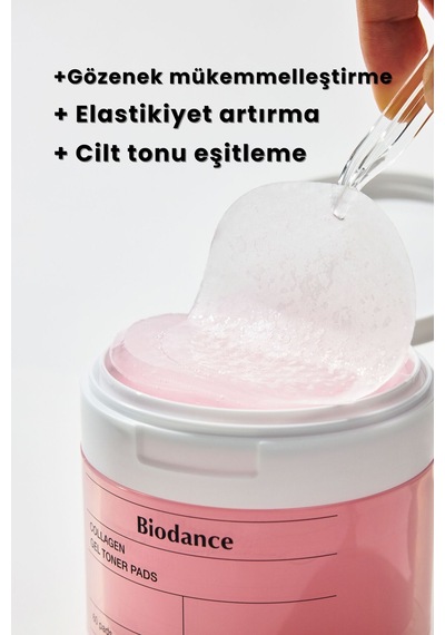 Defacto Biodance Collagen Gel Toner Geniş Gözenek Karşıtı Kolajen Sulu Jel Tonik Ped 60lı H3437AXNS