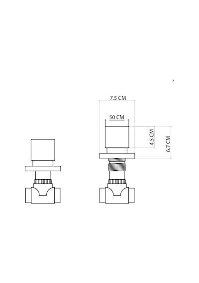 Fontana - Lux Yuvarlak Ankastre Stop Valf Rose Outlet - Fsv-103- Diğer