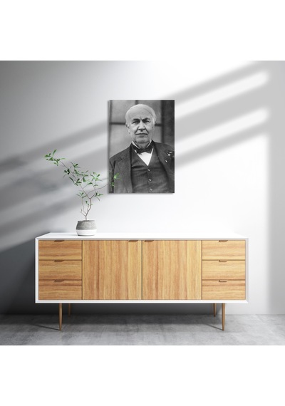 Cakasepetim Thomas Edison Papyon Takım Elbise Ahşap Mdf Tablo